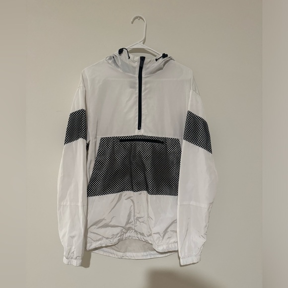 CSG Men's White/Black Hooded Jacket 1/4 Zip Size M - Picture 1 of 2